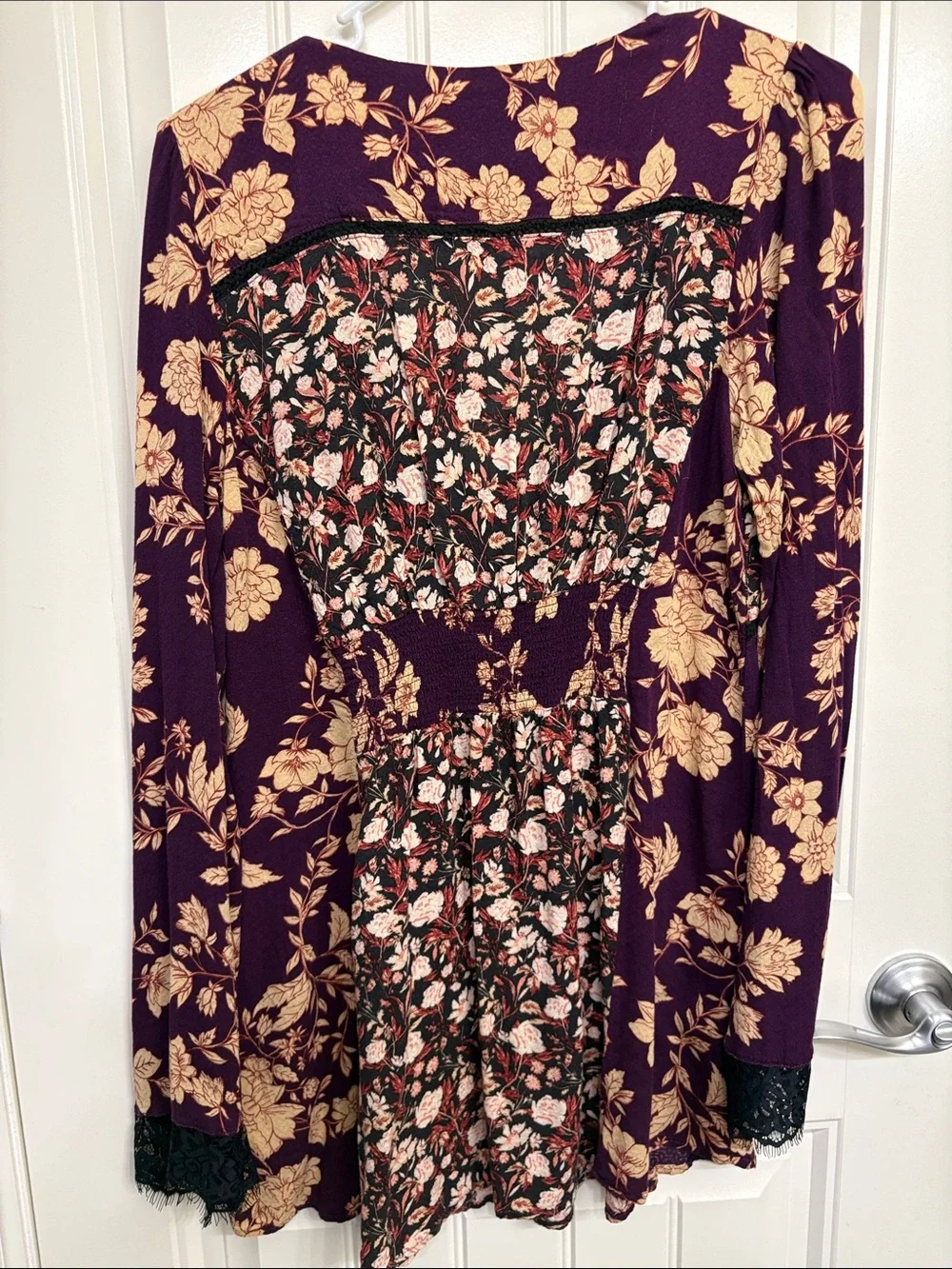 Free People Odette Floral Long Sleeve Tunic‎ Size L